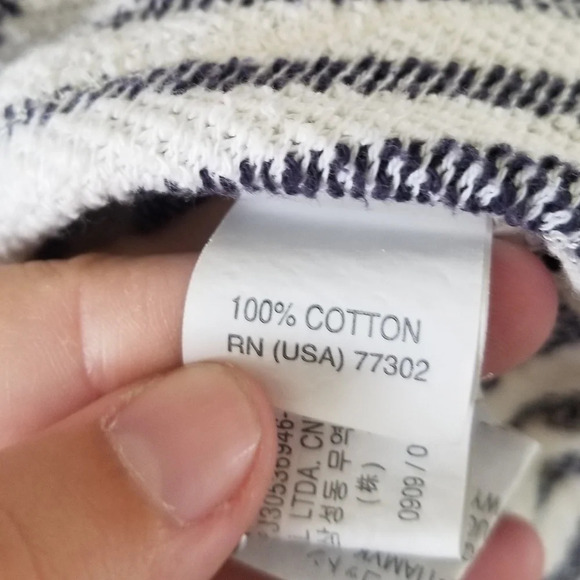 ZARA Gray White Knit Striped Top Size S - Picture 6 of 6